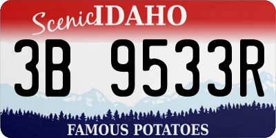 ID license plate 3B9533R