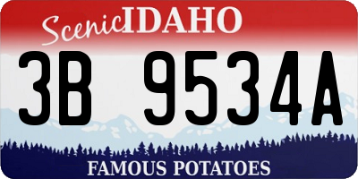 ID license plate 3B9534A