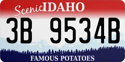 ID license plate 3B9534B
