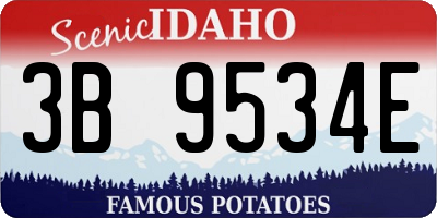 ID license plate 3B9534E