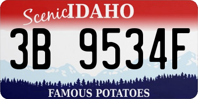 ID license plate 3B9534F