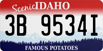 ID license plate 3B9534I