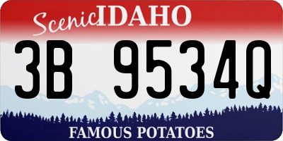 ID license plate 3B9534Q