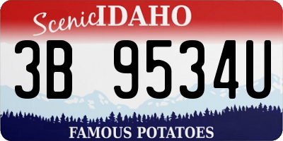 ID license plate 3B9534U