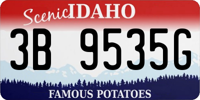 ID license plate 3B9535G
