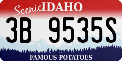 ID license plate 3B9535S