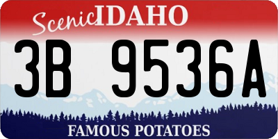 ID license plate 3B9536A