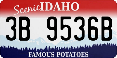 ID license plate 3B9536B