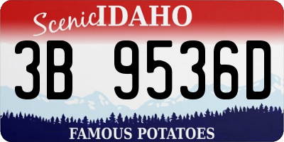 ID license plate 3B9536D