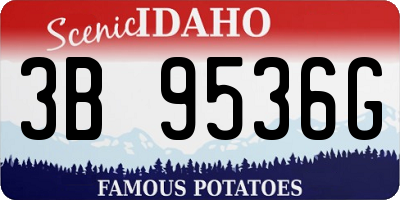 ID license plate 3B9536G