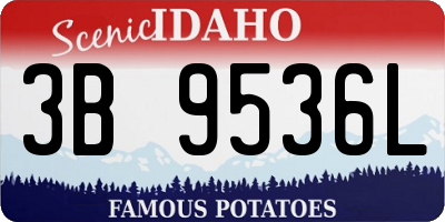 ID license plate 3B9536L