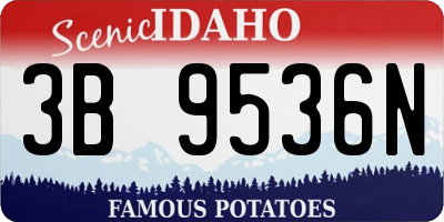 ID license plate 3B9536N