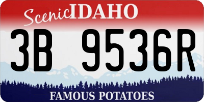 ID license plate 3B9536R