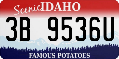 ID license plate 3B9536U