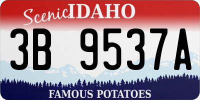 ID license plate 3B9537A