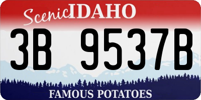 ID license plate 3B9537B