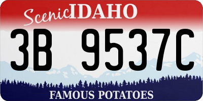 ID license plate 3B9537C