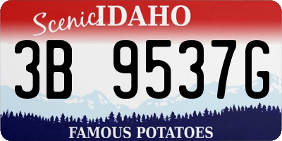 ID license plate 3B9537G