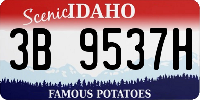 ID license plate 3B9537H