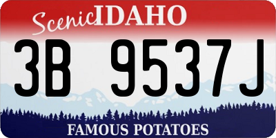ID license plate 3B9537J