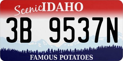 ID license plate 3B9537N
