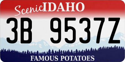 ID license plate 3B9537Z