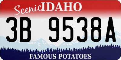 ID license plate 3B9538A