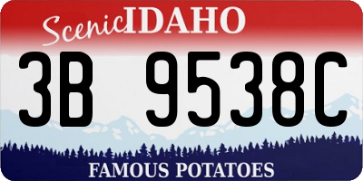 ID license plate 3B9538C