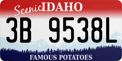 ID license plate 3B9538L