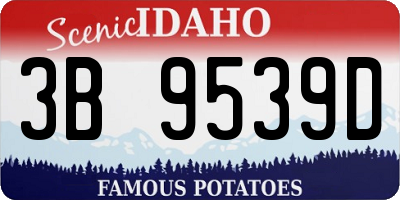 ID license plate 3B9539D