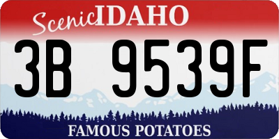 ID license plate 3B9539F