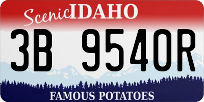 ID license plate 3B9540R