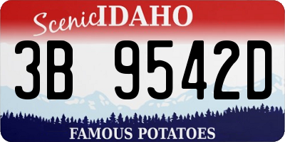 ID license plate 3B9542D