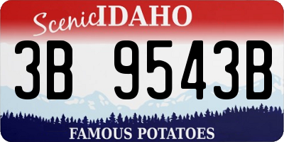 ID license plate 3B9543B