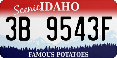 ID license plate 3B9543F