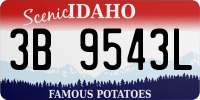 ID license plate 3B9543L