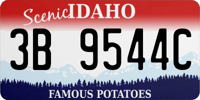 ID license plate 3B9544C