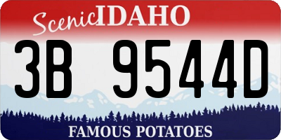 ID license plate 3B9544D