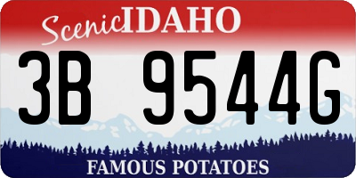 ID license plate 3B9544G