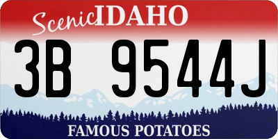 ID license plate 3B9544J