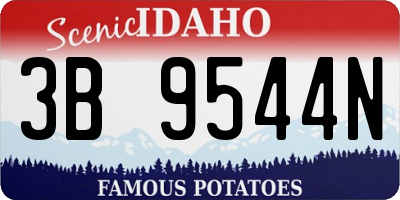 ID license plate 3B9544N