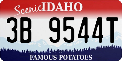 ID license plate 3B9544T