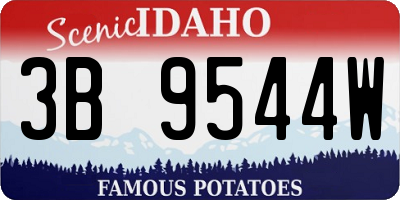 ID license plate 3B9544W
