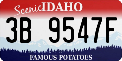 ID license plate 3B9547F
