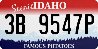 ID license plate 3B9547P
