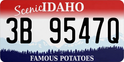 ID license plate 3B9547Q