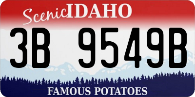 ID license plate 3B9549B