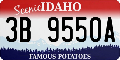 ID license plate 3B9550A