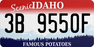 ID license plate 3B9550F