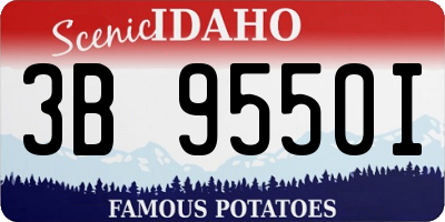 ID license plate 3B9550I
